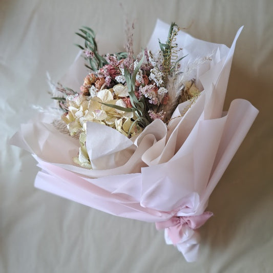 【韓国風ラッピング】 選べる3色 ドライフラワーブーケ